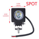 1x 10W 800LM LED Flood Work Light Lamp Offroad Boat Bike Vehicle Driving Light