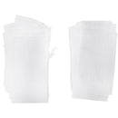 50pcs White Drawstring Organza Folding Hand Fan Pouch Party Wedding Favor G R6C9