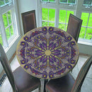 Waterproof Non-slip Round Table Cover Elastic Edged Fitted Table Cloth