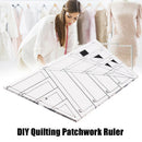 Cloth DIY Quilting Patchwork Ruler Office School Diamond Shape Sewing Templates