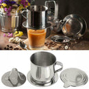 Stainless Steel Vietnamese Coffee Drip Press Maker Cup For Office New D0V5