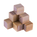 20pcs Natural Hexaedre Regular Wooden Craft Qure Embellishment 20mm DIY Cra
