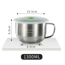 Solid Stainless Steel Bowl Instant Noodle Bowl