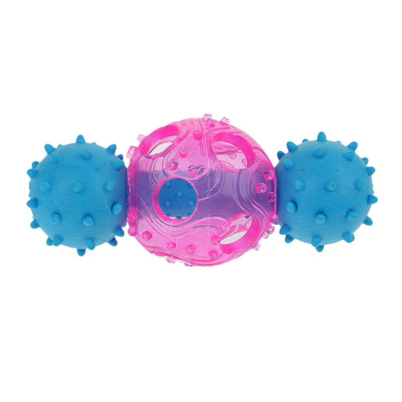 Pet Dog Feeding Barbell Food Leaking Dogs Training Playing Toys Great Gifts