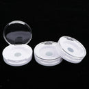 3 Pcs Portable Plastic Round Makeup Eyeshadow Blusher Empty Case for Purse