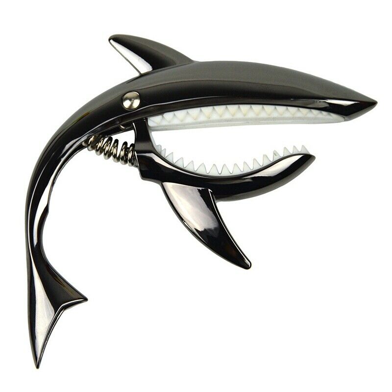 New Alloy Personality Shark Capo Ukulele Guitar Parts and Accessories Black