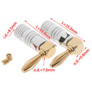 4PCS 4mm L Banana Plug Connector Red&Black Plated Speaker Banana Connector ME