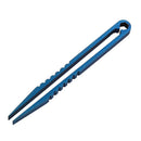 Pocket TC4 Titanium Alloy Tweezers Outdoor Camping Clamping Gadget (Blue)