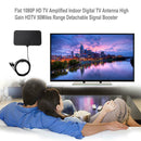 Flat 1080P TV Amplified Indoor Digital Antenna 50Miles Range Signal Booster A