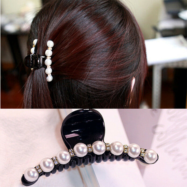 Wedding Bride Bridal Hair Clip Crystal Claw Clamp Prom Stylish Grips Hair