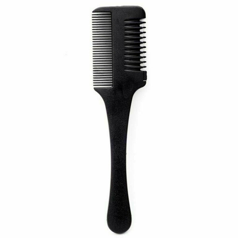 Hair Razor Comb Double Side Cutting Thinning Radian Design DIY Sharp With Blade