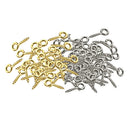 200pcs White K Screw Eye Pins Eyelets Screw for Keychain Jewelry Assortment