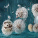 5D round diamond painting cute hedgehog dandelion cross stitch diamond pain B5L1
