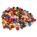 100Pcs mixed color round beads makeing necklace DIY kids crafts wood beads 8mmLJ