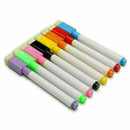 8 Colors Dry Erase White Board Marker Pen Fine Point Built-in Eraser Pen C4 L7M9