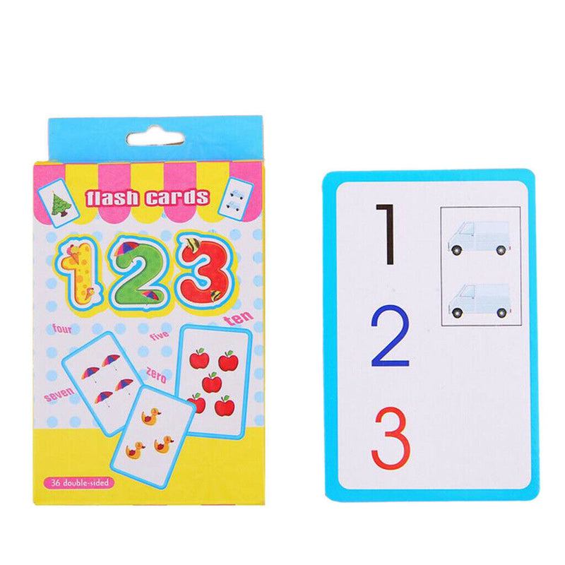 36pcs/Set Numbers Flash Cards Toddler