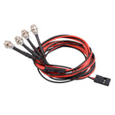 2 Set Headlights 3mm for 1/5 1/8 1/10 1/12 1/16 RC Car Truck 4 LED Light Kit