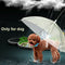 Dog Walking Waterproof Pet Clear Umbrella Cover Raincoat Built-in Leash Hook