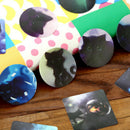 46pcs/set Diary Stickers Scrapbooking Star Sky Black Cats Stationery Supplies