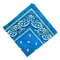 Women Men Double Sided Paisley Bandana Head Wrap Headband Handkerchief Blue