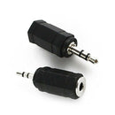 2pcs 2.5mm to 3.5mm Stereo Earphone Audio Adapter Connector for Cable