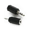 2pcs 2.5mm to 3.5mm Stereo Earphone Audio Adapter Connector for Cable