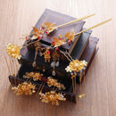 Handcrafted Chinoiserie Crystal Hair Sticks