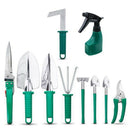 10 Pieces Garden Tools Set - Stainless Steel Gardening Tool Case with Trowe