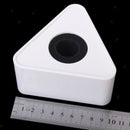 Portable White ABS Injection Molding Triangular Cube Shaped Interview Mic