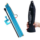 Telescopic Foldable Lamp Rod for Fishing Camping Light Holder Pole (Blue)