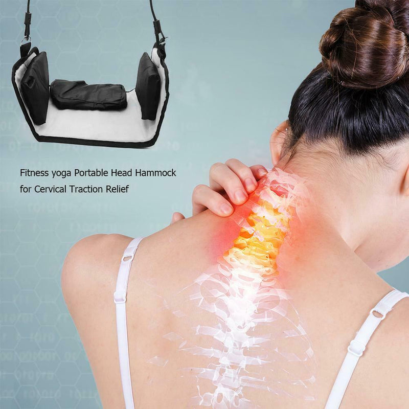 Portable Head Neck Traction Massager for Cervical Posture Alignment Support A