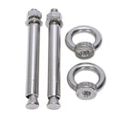 2Pcs Stainless Steel Raw Style Shield Anchor Eye Bolts M10 x 112mm