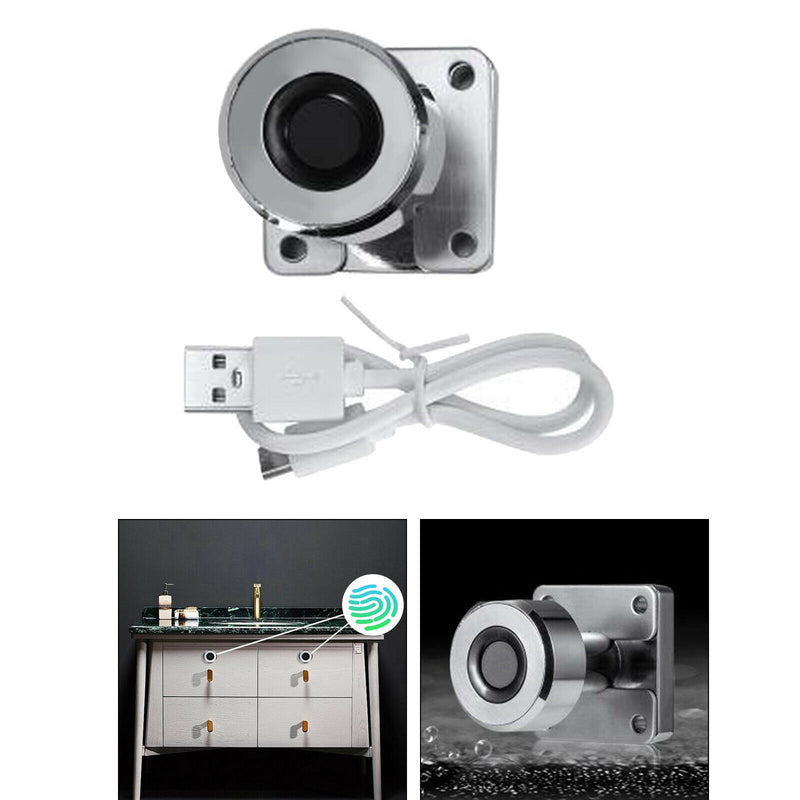 Fingerprint Drawer Lock Zinc Alloy Smart Home Office Cabinet Drawers Touchscreen
