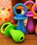 Rubber Pacifier for Pet Toys Dog Cat Puppy Chew Toys with Bell Sound Inside 3C