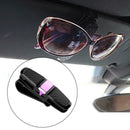 Car Sun Visor Sunglasses Dual Clip Eyeglasses Fastener Card Ticket Clamp Holder