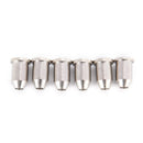 6 PCS New Chrome Guitar String Mounting Ferrules Bushing Set good quality
