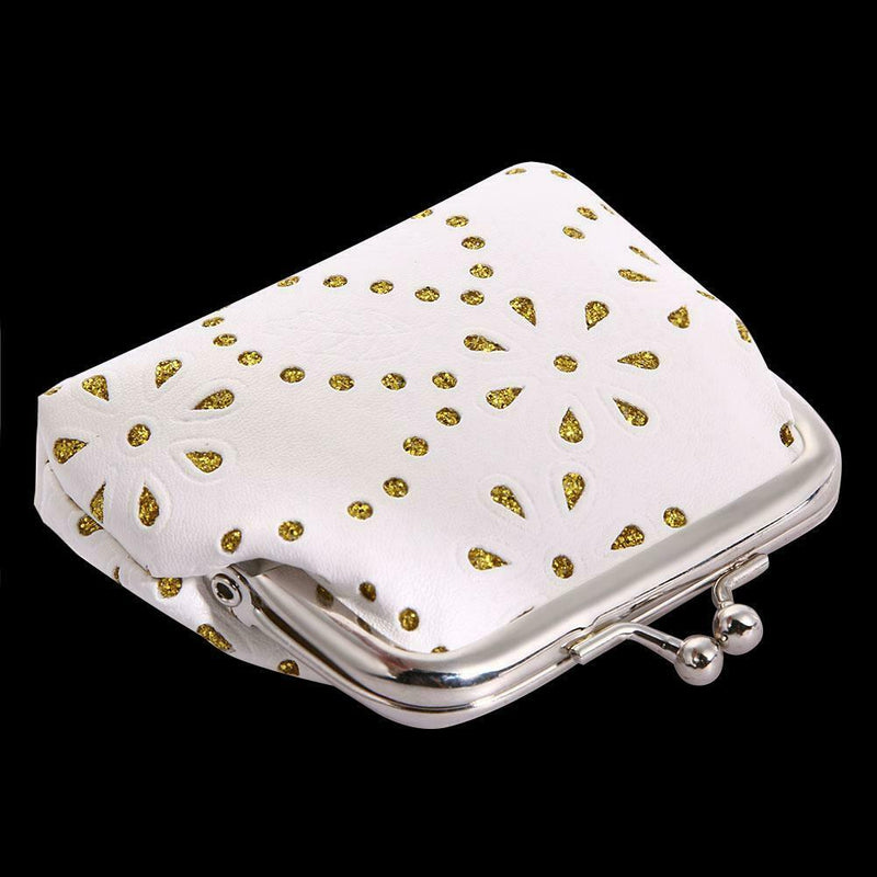 Women Kids Hollow Mini Coin Wallets PU Leather Clip Card Clutch Holder Case
