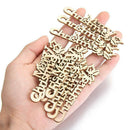 10Pcs Wooden Letters Merry Christmas DIY Crafts Embellishment Home Xmas Decor