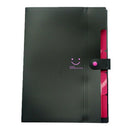 A4 Paper Expanding File Folder Pockets Accordion Document Organizer ,Black A7W3