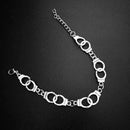Fashion Punk Freedom Handcuffs Bracelet Lover Couple Chain Bangle Jewelry Gift U