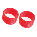 2pcs Silicone Tennis Racket Grip Ring Racquet Handle Overgrip Loop Red