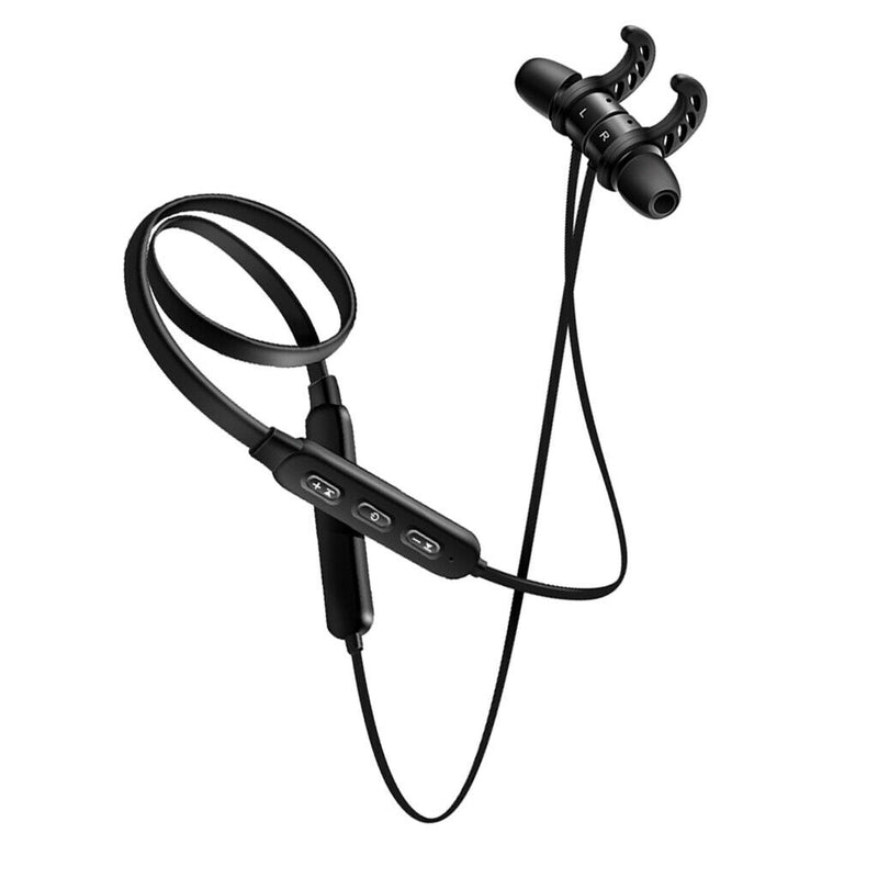 Sports Bluetooth Earphone Magnetic Earpiece Wireless Neck-hook Headset black