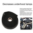 5m Thermal Header Heat Pipe Tape Exhaust Wrap Black Ties Kit for Car Motorcycle