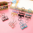 20 Pcs/Set Random Color Hollowed Out Design Binder Clip For Office School P