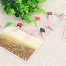 10 Mini Pegs Owl Wooden Craft Pegs Card Holder Photo Hanger Clothes Clip OZ