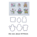 Silicone Stamp+Metal Cutting Dies Stencil Frame Scrapbook Christmas Xmas