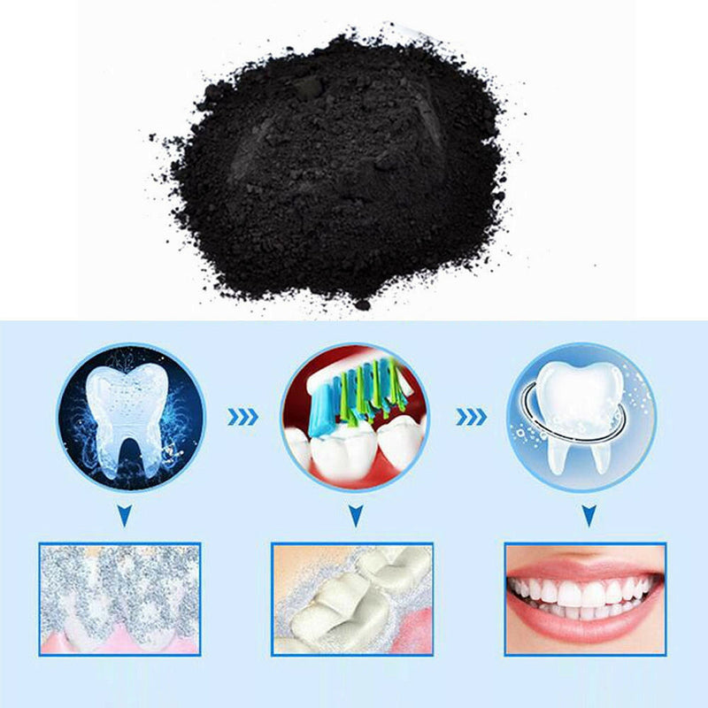 Activated Charcoal Powder Natural Organic Black Teeth Whitening Toothpaste UK!