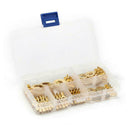 150Pcs/set Car Ring Type Golden Brass Non-insulated Crimp Terminals Connectors