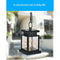 Outdoor Garden Solar Powered Hanging LED String Lights Flickering Candle La