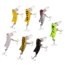 7Pcs Fishing Lures Lifelike Insect Grasshopper Baits Crankbaits Treble Hook